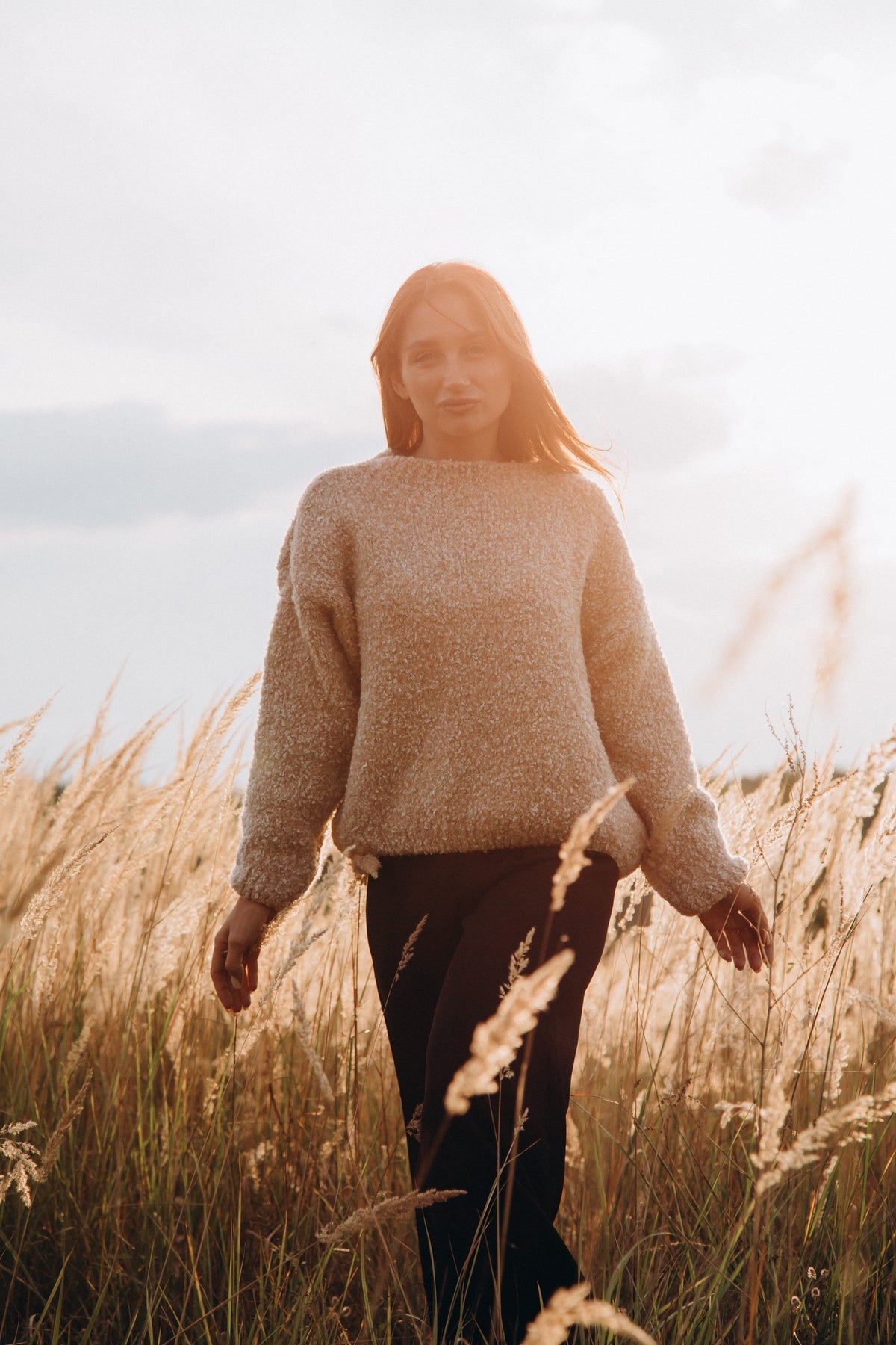Nature Loop Merino Wool Sweater Beige