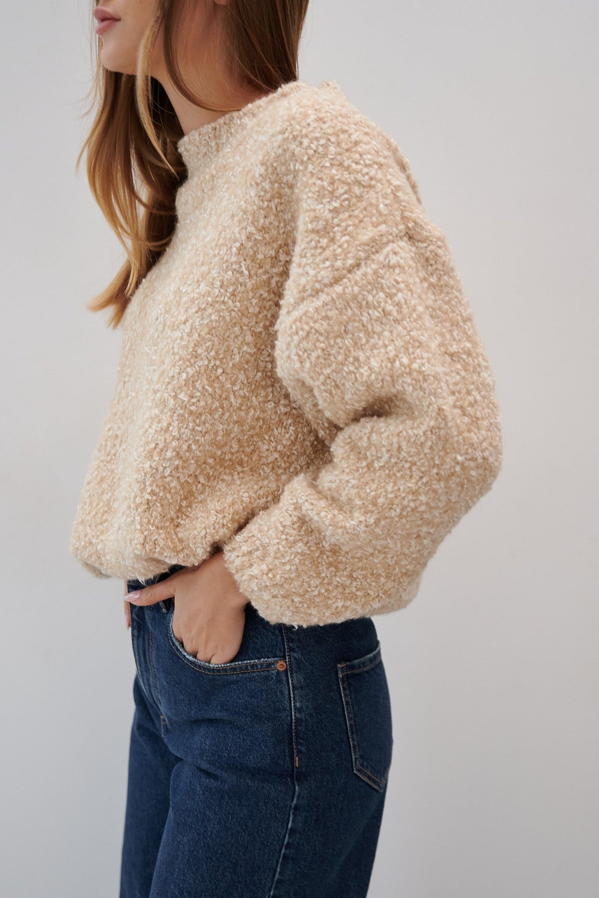 Nature Loop Merino Wool Sweater Beige