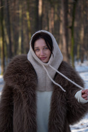 Cloudveil Beige Alpaca Wool Balaclava