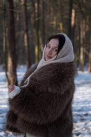 Balaclava of Cloudveil alpaca wool beige