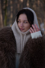 Cloudveil Beige Alpaca Wool Balaclava