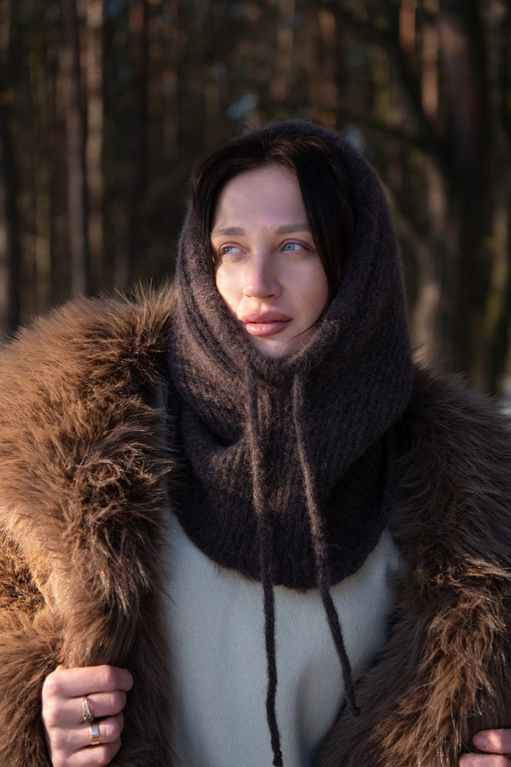 Cloudveil Brown Alpaca Wool Balaclava