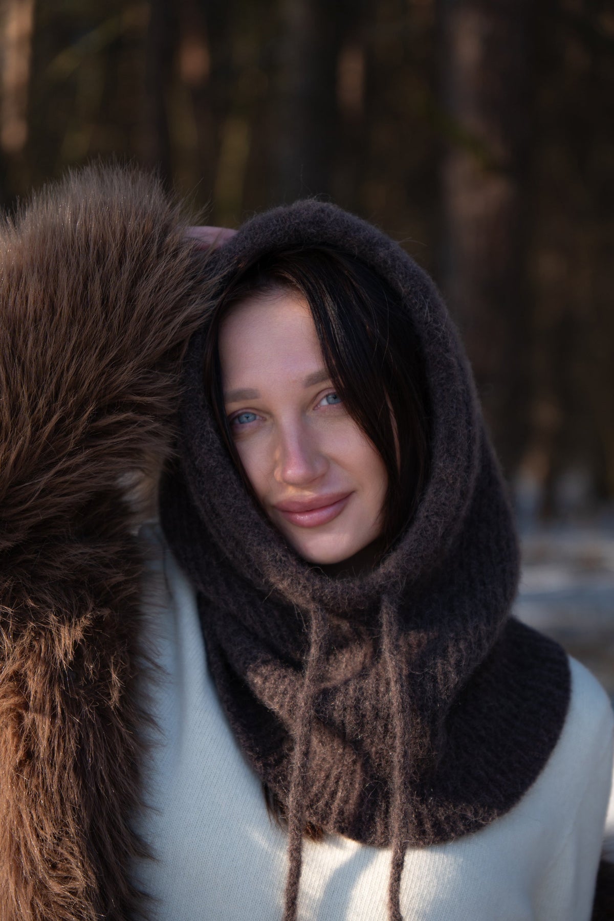 Cloudveil Brown Alpaca Wool Balaclava