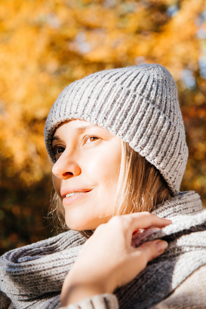 Woolen hat MOON ASH gray
