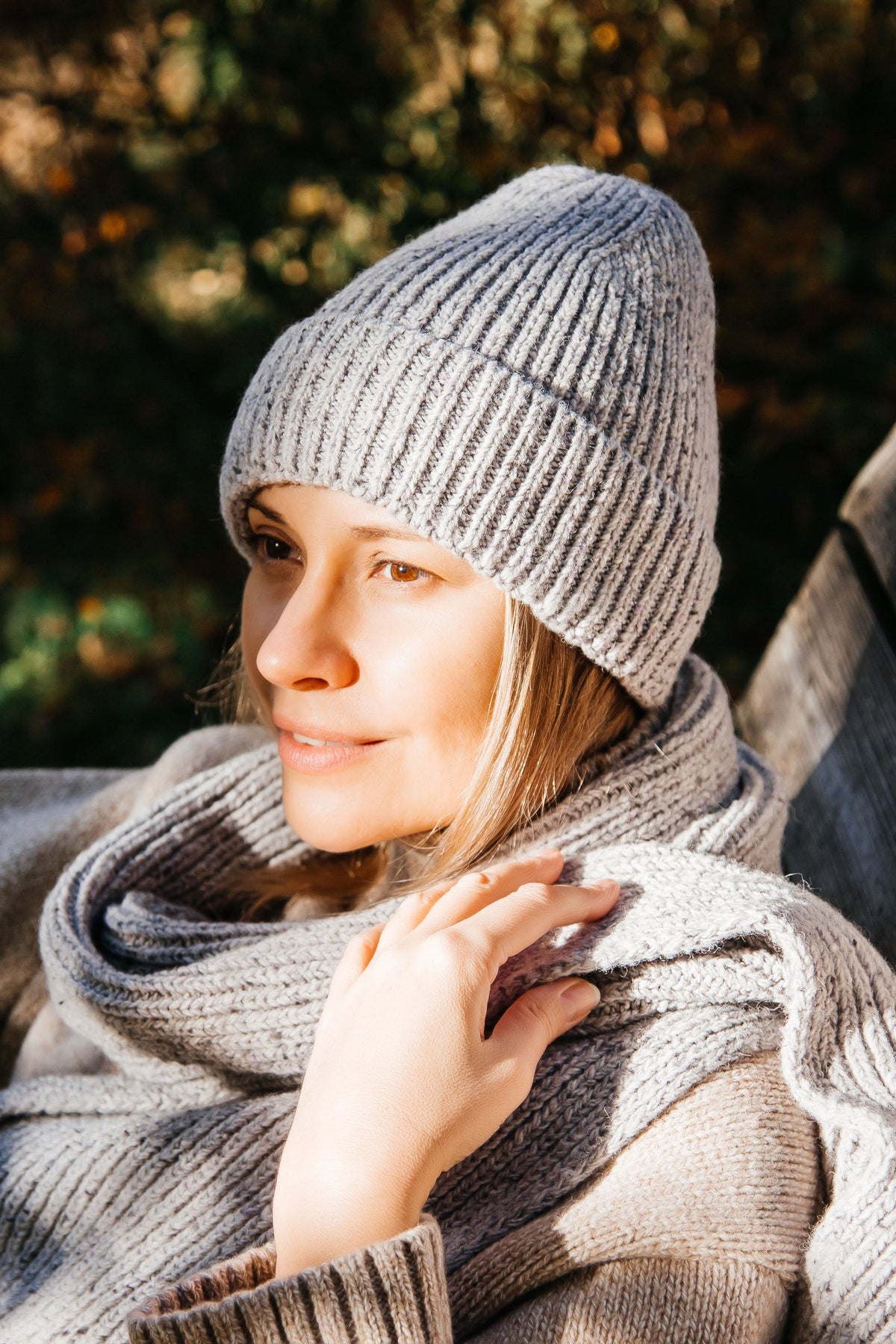 Woolen hat MOON ASH gray
