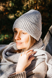 Woolen hat MOON ASH gray