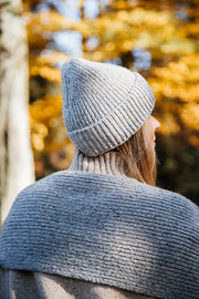 Woolen scarf MOON ASH gray
