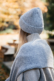 Woolen scarf MOON ASH gray