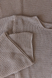 Sablé Beige Organic Cotton and Cashmere Long Summer Dress