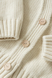 Velvet Core ecru cashmere and merino wool cardigan