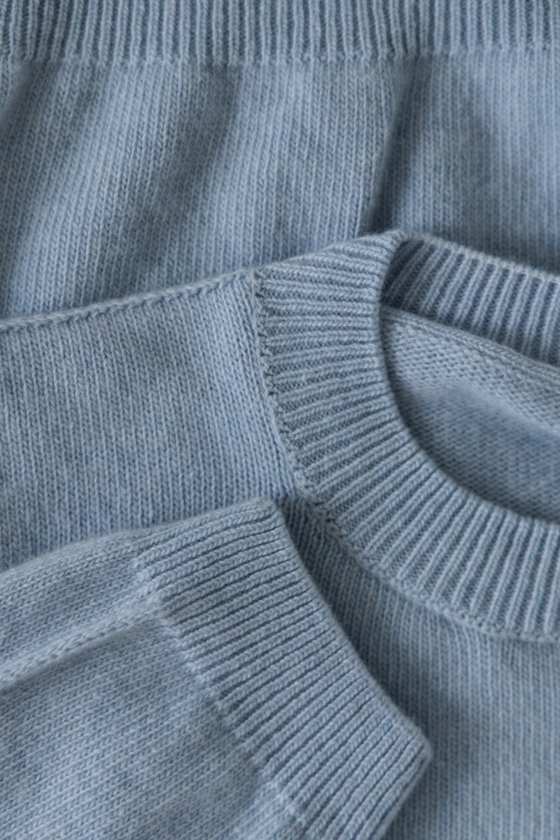 Softscape ecru cashmere and merino wool sweater