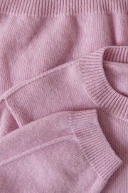 Sweter z kaszmiru i wełny merynos Softscape różowy