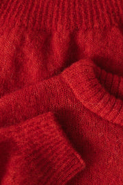 Aura Lightweight Red Alpaca Wool Sweater
