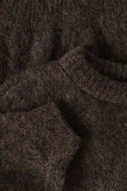 Aura Lightweight Brown Alpaca Wool Sweater
