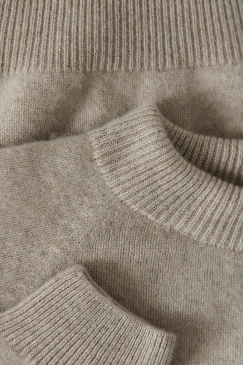 Lumi beige cashmere blouse