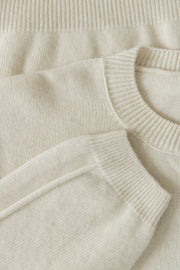 Sweter z kaszmiru i wełny merynos Softscape ecru