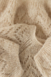 Sweter z wełny alpaki i wełny virgin Soft Mirage beżowy