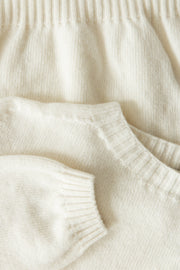 Sweter z wełny merynos elegant flow ecru