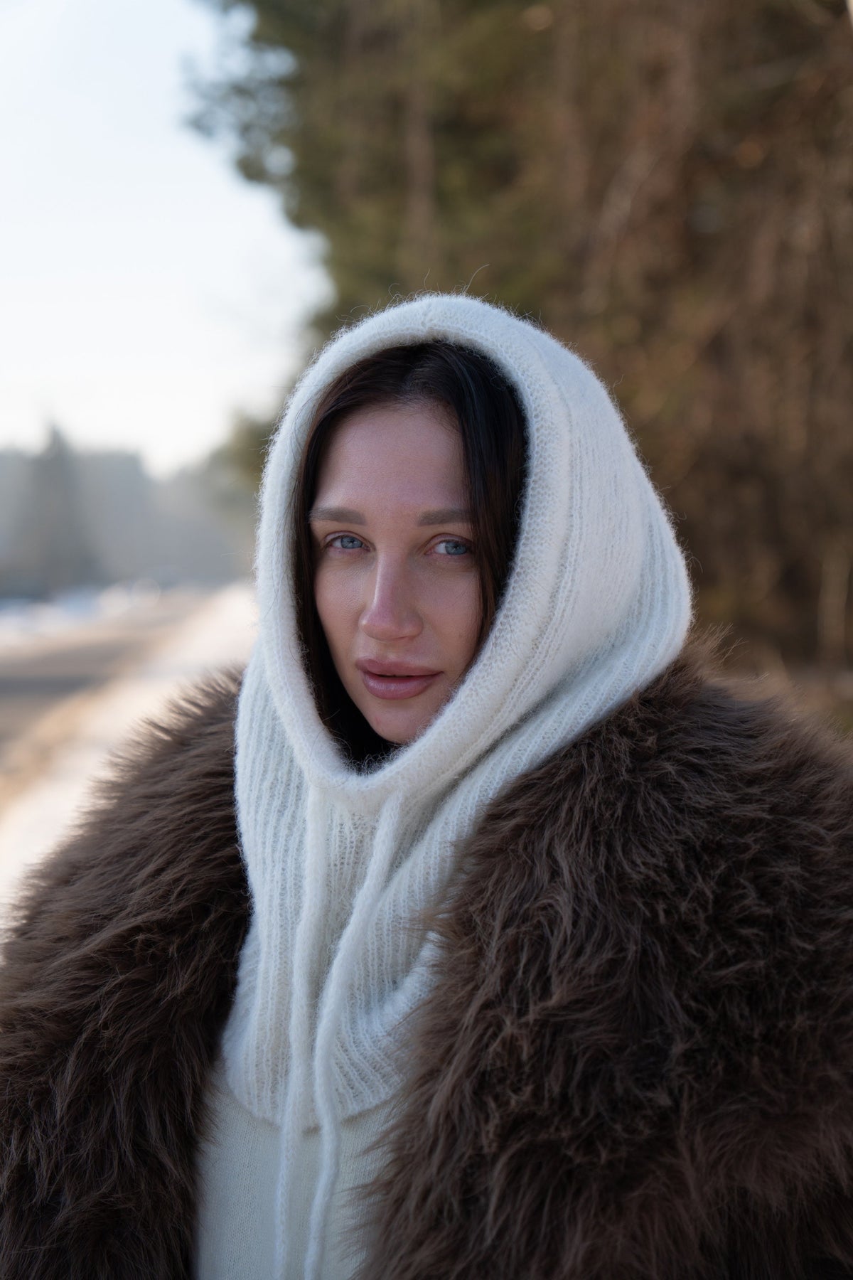 Cloudveil ecru alpaca wool balaclava
