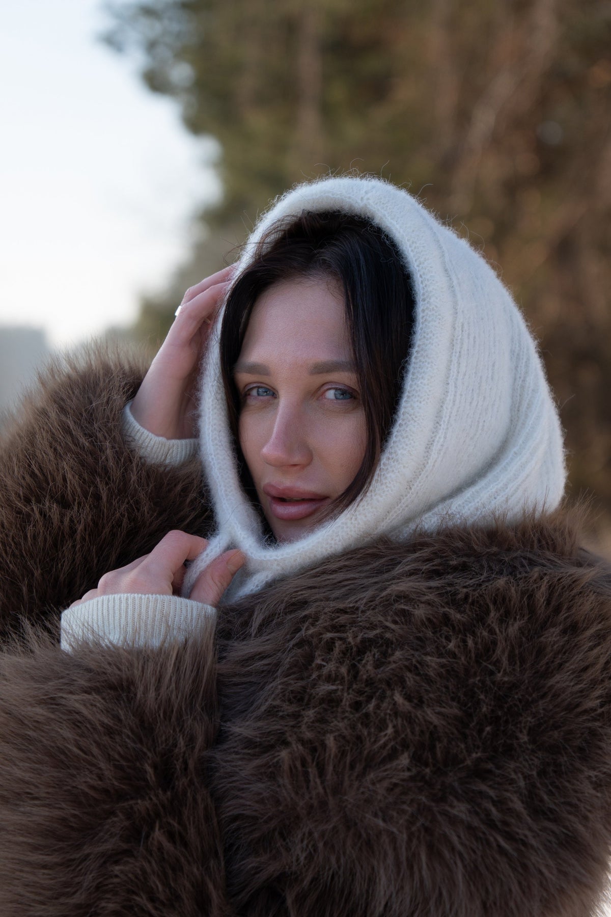 Cloudveil ecru alpaca wool balaclava