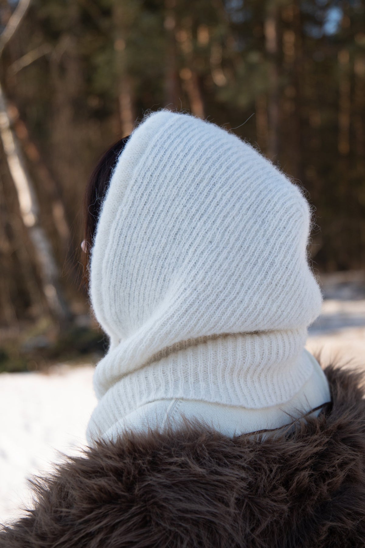 Cloudveil ecru alpaca wool balaclava