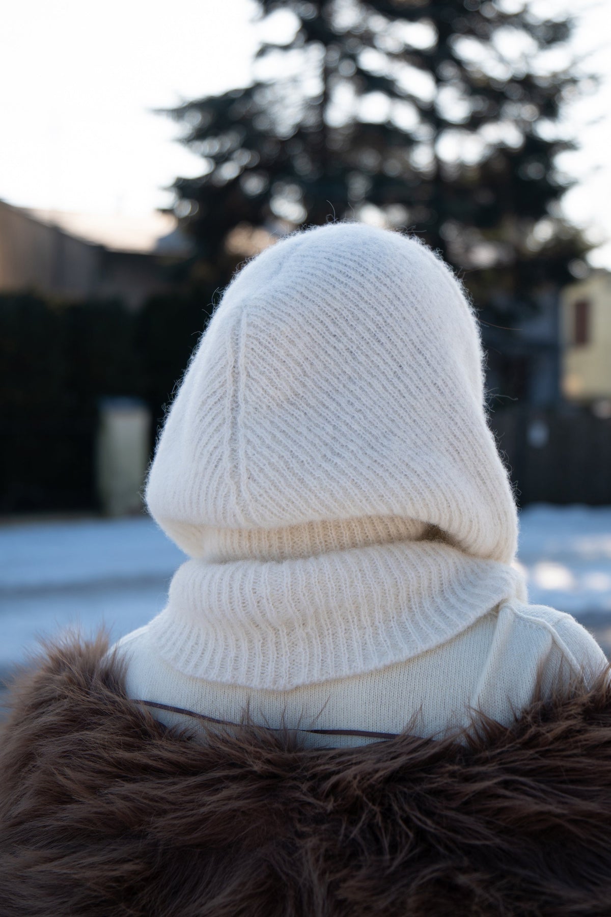 Cloudveil ecru alpaca wool balaclava