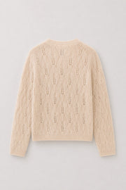 Delicate beige alpaca wool mist cardigan