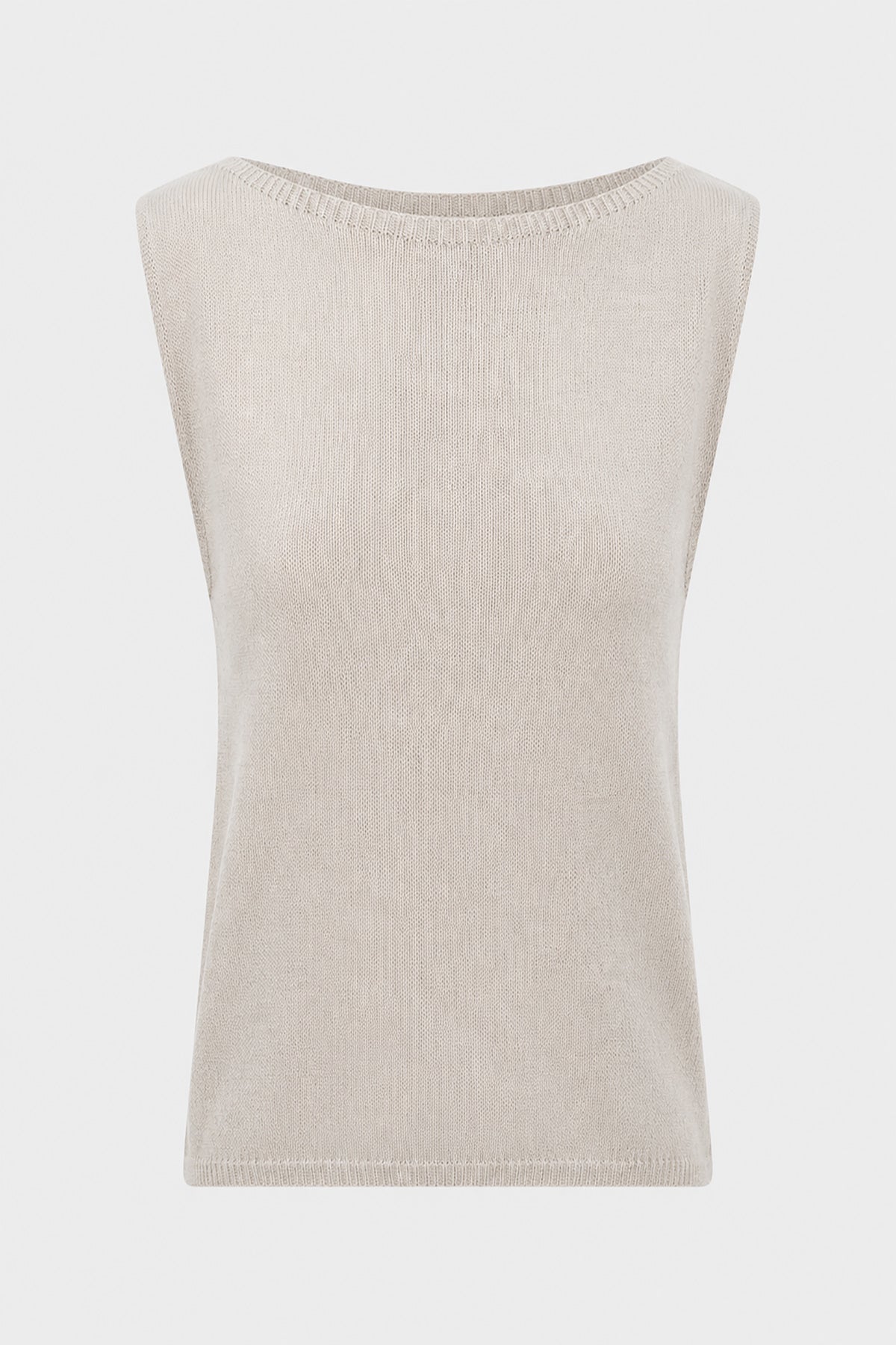 Beige hemp and linen top