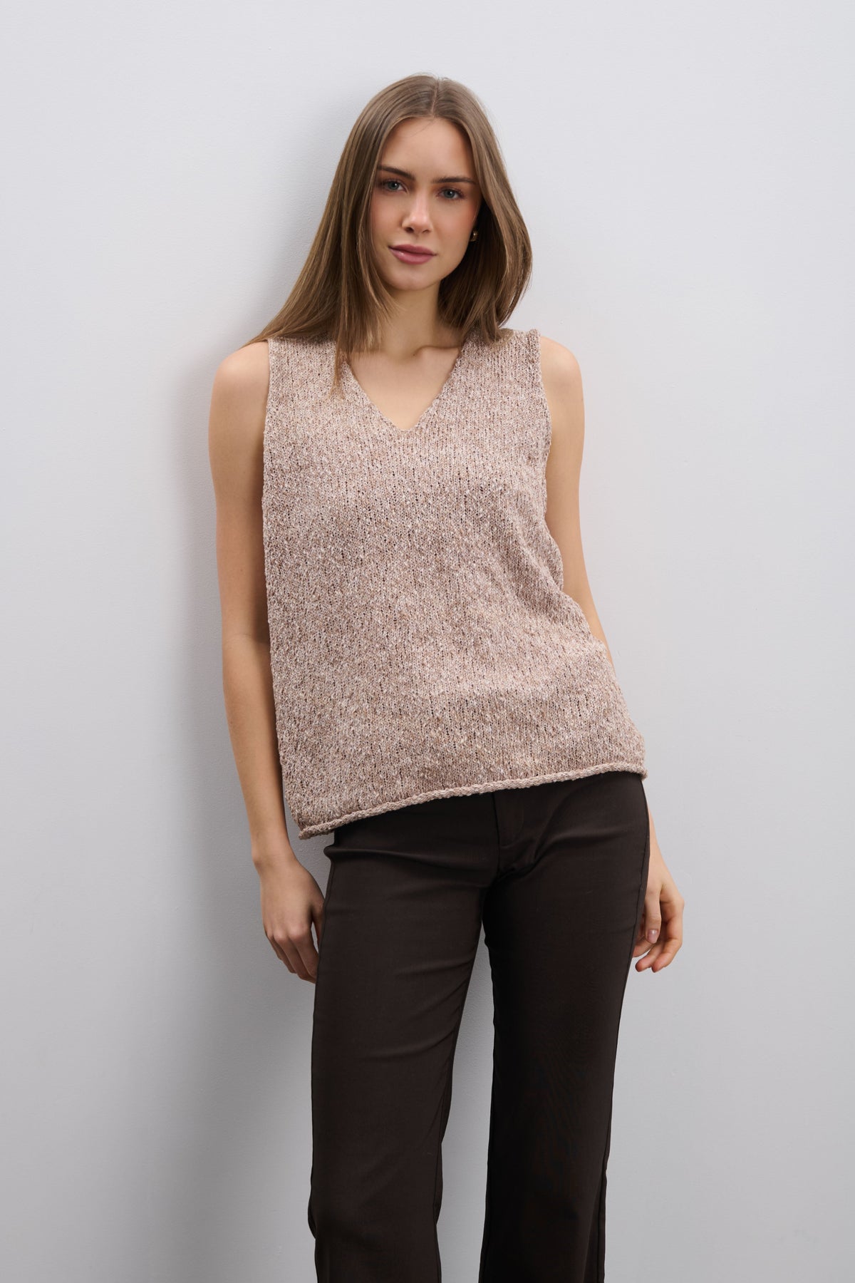 Beige organic cotton top