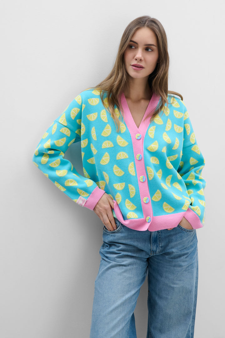 Lemon cotton cardigan - Lemon Vibe
