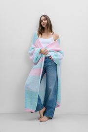 Long pastel cardigan PASTEL CLOUDS blue