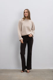Cashmere Velvet Air Beige Cashmere Sweater