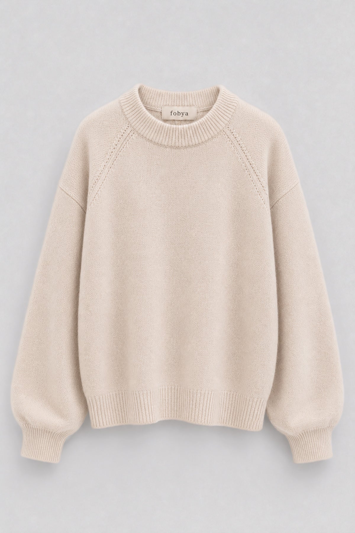 Cashmere Velvet Air Light Beige Cashmere Sweater