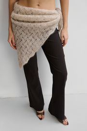 Chusta ażurowa z wełny alpaki Cloudloom Shawl beżowy