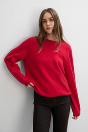 Sweter z kaszmiru i wełny merynos Softscape czerwony