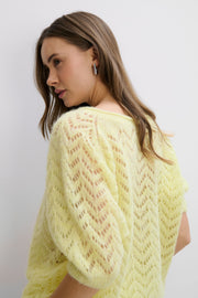 Soft Mirage Alpaca and Virgin Wool Sweater, Yellow