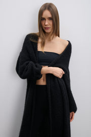 Cloud Embrace Long Cardigan Black