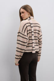 Gentle Lines Lightweight Beige Alpaca Wool Sweater