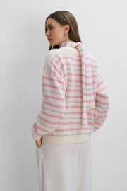 Gentle Lines Lightweight Alpaca Wool Sweater Pink