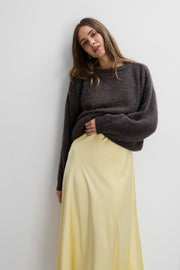 Aura Lightweight Brown Alpaca Wool Sweater