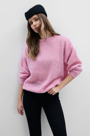 Aura Lightweight Alpaca Wool Sweater, Pink