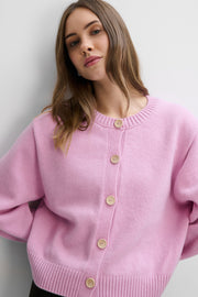 Calm Cashmere and Merino Wool Cardigan Pink