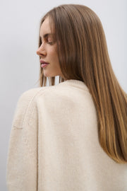 Éloise cashmere and merino wool sweater beige