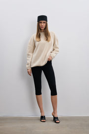 Éloise cashmere and merino wool sweater beige