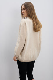 Éloise cashmere and merino wool sweater beige