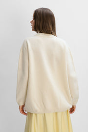 Éloise ecru cashmere and merino wool sweater
