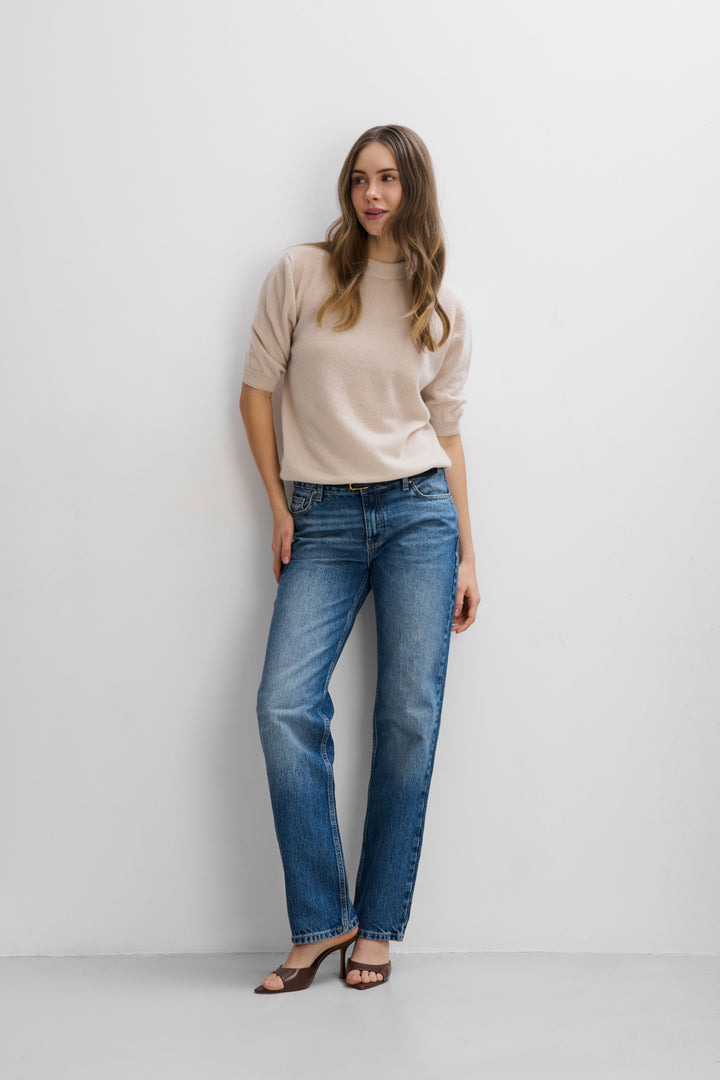 Lumi cashmere blouse light beige
