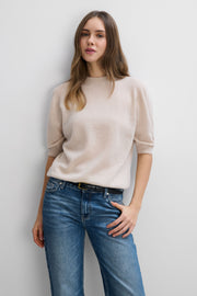 Lumi cashmere blouse light beige