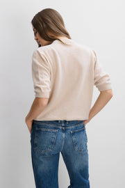Lumi cashmere blouse light beige