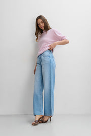 Lumi cashmere blouse light pink